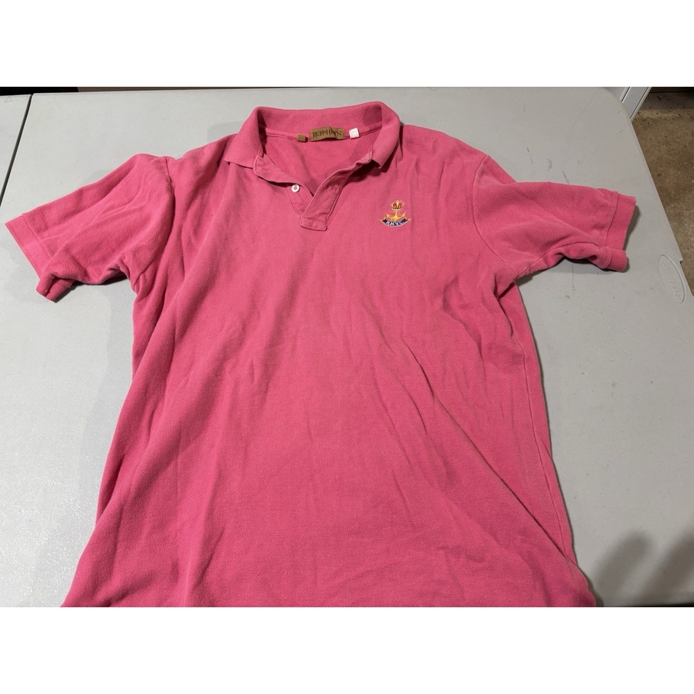 RUFF HEWN VTG 90s‎ Golf Shirt Men M PINK